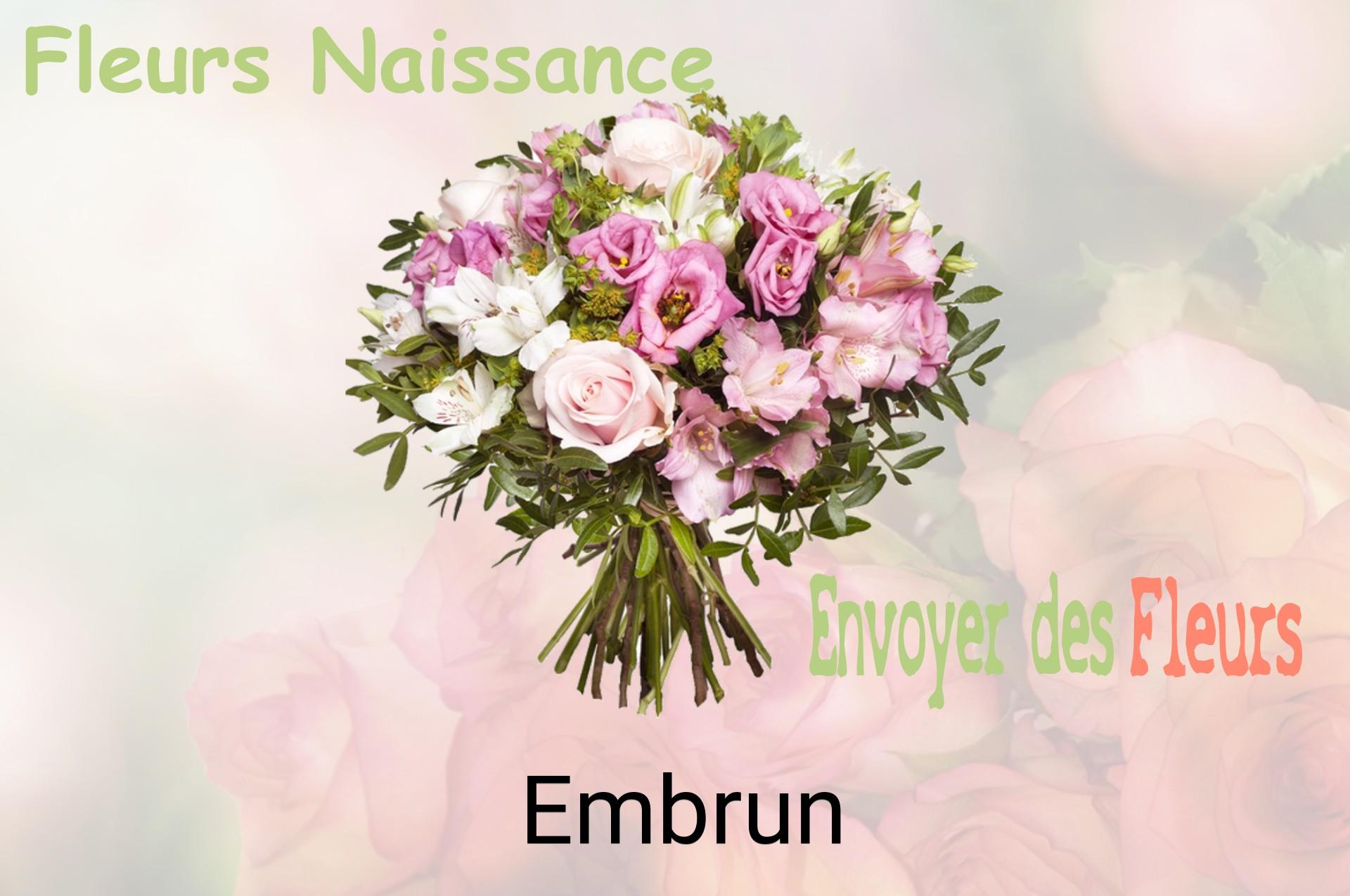 Bouquet de fleurs de naissance livré à Embrun