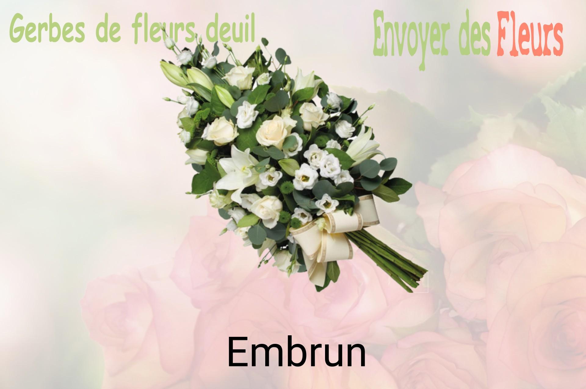 Gerbe de fleurs de deuil livrée à Embrun